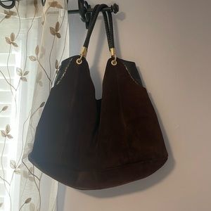 Lily Pulitzer brown suede bag